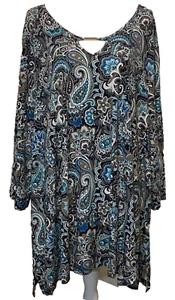 Catherines Womens 4XL 3/4 sleeve tunic top NWT - Picture 1 of 11
