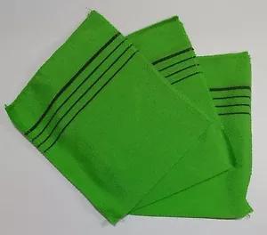 Korean Italy Exfoliating Bath Washcloth Wash Cloths Shower Skin Towel 3PC - Picture 1 of 12