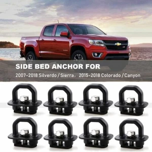 8PCS Tie Down Anchor Truck Bed Side Wall Anchors For Chevy Silverado GMC Sierra - Picture 1 of 9