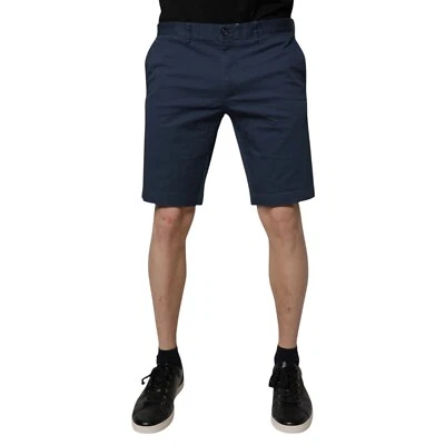 Pantalones Cortos Dolce & Gabbana Azul Algodón Cintura Media Hombres Bermudas IT54/W40/XL PRECIO DE VENTA SUGERIDO POR EL FABRICANTE 500usd Foto 1 de 4