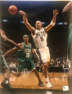 Jason Kidd Signed 8x10 Photo HOF - Nets, Mavericks, Suns - Global Authenticated - Picture 1 of 3