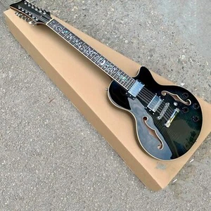 12-saitige E-Gitarre Semi-Hollow Body Edelstahl Bünde 39 Zoll Gitarre - Bild 1 von 8