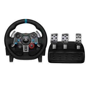 Premium Racing Wheel for PS5 with Leather Cover & Customizable Pedals - 900° - Picture 1 of 11
