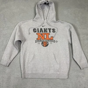 Nike MLB San Francisco Giants Center Swoosh Grey Pullover Hoodie Size L EUC - Picture 1 of 7