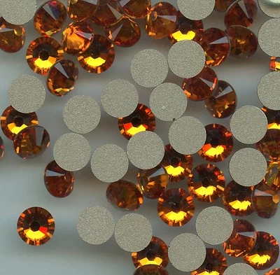 2058 SS34 TAN *** 24 STRASS SWAROVSKI FOND PLAT 7,2mm TANGERINE F
