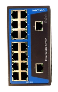 MOXA 1201003161015 16-Port Industrial Ethernet Switch EDS-316 Neu Überschuss - Bild 1 von 7
