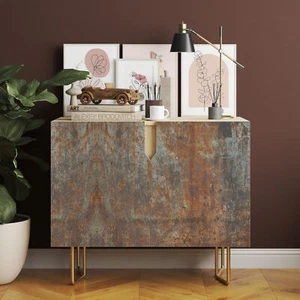 Old Rusty Metal Effect Self Adhesive Furniture Vinyl Wrap Sticky Back Plastic - Picture 1 of 5