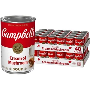 Campbell's Condensed Cream of Mushroom Soup, 10.5 oz Ounce (Pack 48) - Picture 1 of 8