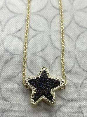 Berloque Kendra Scott Jae feito sob medida colar tom dourado multicolorido drusy - Imagem 1 de 4