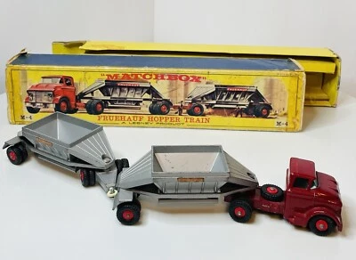 Matchbox M-4 FRUEHAUF HOPPER TRAIN Preowned All Original In Box Vintage - Image 1 of 4
