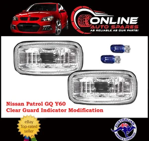 Clear Guard Indicator Modification Upgrade x2 fits Nissan Patrol GQ flasher turn - Picture 1 of 2