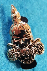 TOKYO PROTOTYPE GOLD SAMPLE SKULL SERIES CANDLE WAX ROSES Hard Rock Cafe PIN - Picture 1 of 1