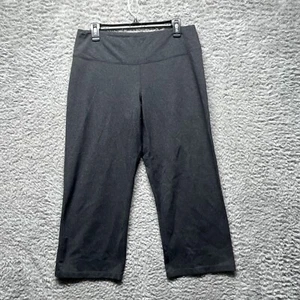 Prana Pants Womens Large Dark Grey Active Loungewear Cropped Yoga Workout - Picture 1 of 7