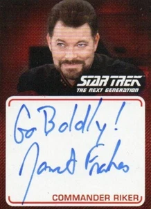 Star Trek TNG Archives & Inscript: A3 Jonathan Frakes 'Go Boldly' Autogrammkarte - Bild 1 von 1