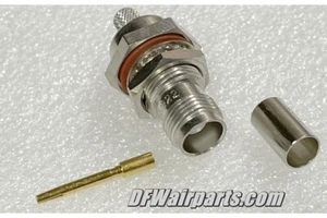 BTS922, BTS-922, Nos Aircraft Coaxial Cable Straight TNC Bulkhead Connector - Picture 1 of 1