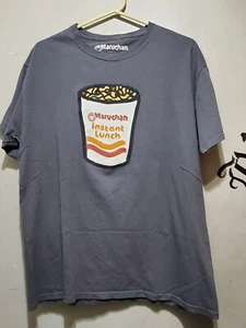 Maruchan Shirt Men's Large Gray Cup O Noodle Graphic Tee Crew Neck Short Sleeve - Picture 1 of 6