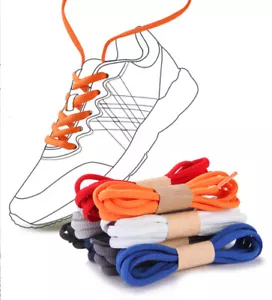 Shoe laces Oval Round Bright Coloured for Trainers Running Gym Shoes Adidas - Picture 1 of 35