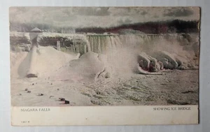 Vintage Postkarte Niagarafälle Kanada 1907 Eis Winter Wetter Schnee P129 - Bild 1 von 3