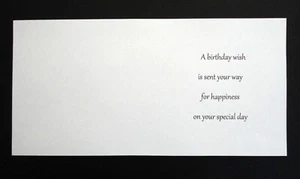 Card Inserts - Birthday Greeting - 5"x 5" (Portrait) Pk 20 - Picture 1 of 1
