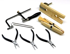 Jewelry Making Tools Kit Hand Tools For Design & Repair -Bench Pin,Pliers,Saws + - Picture 1 of 11