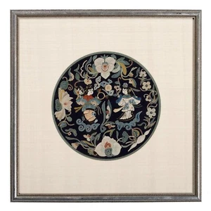 Framed Antique Chinese Embroidery Qing Dynasty Provenance - Picture 1 of 8