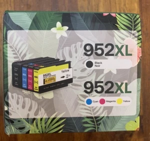 4-PACK HP GENUINE 952XL BLACK & 952XL COLOR Printer INK Catridges Office - Afbeelding 1 van 1