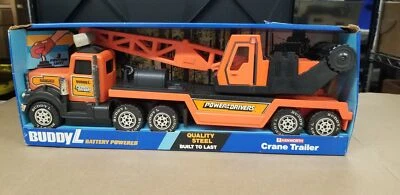 复古 1983 年 Buddy L Kenworth 起重机拖车电池供电全新带盒带盒 W5 — 第 1/4 张图片