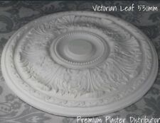 Plaster Ceiling Rose Victorian Floral Leaf 530mm / 20.86" UK Handmade 