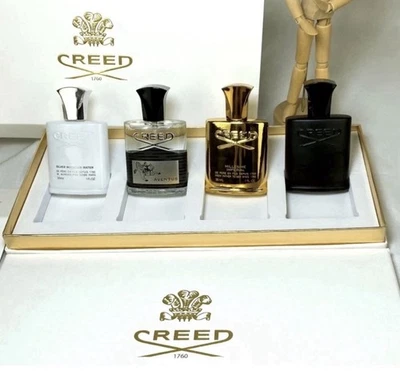 CREED 4x30ml Fragrance Gift Set | Aventus, Silver, Millesime, Green Irish - Image 1 of 2