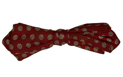 Pajarita retro vintage Ormond NYC estilo moda años 40 50 círculos rojos Foto 1 de 4