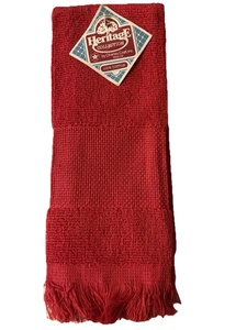 Cross Stitch Guest Towel Charles Craft Christmas Red 100% Cotton 14 Count Aida - Picture 1 of 3