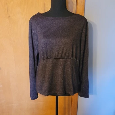 Nuevo con etiquetas Blusa Banana Republic Top Talla XL Corte Informal Metálica Marrón Brillante Foto 1 de 4