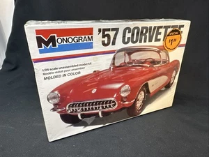 Vintage 1977 MONOGRAM '57 Corvette Model Kit Sealed Box 1:24 Scale #2227 - Picture 1 of 12