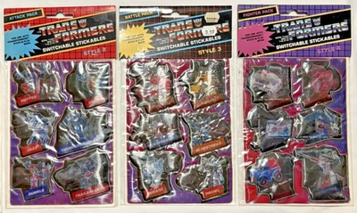 Vintage G1 Transformers - Puffy Stickers Switchable Stickables 1984 Lot of 3 - Image 1 of 4