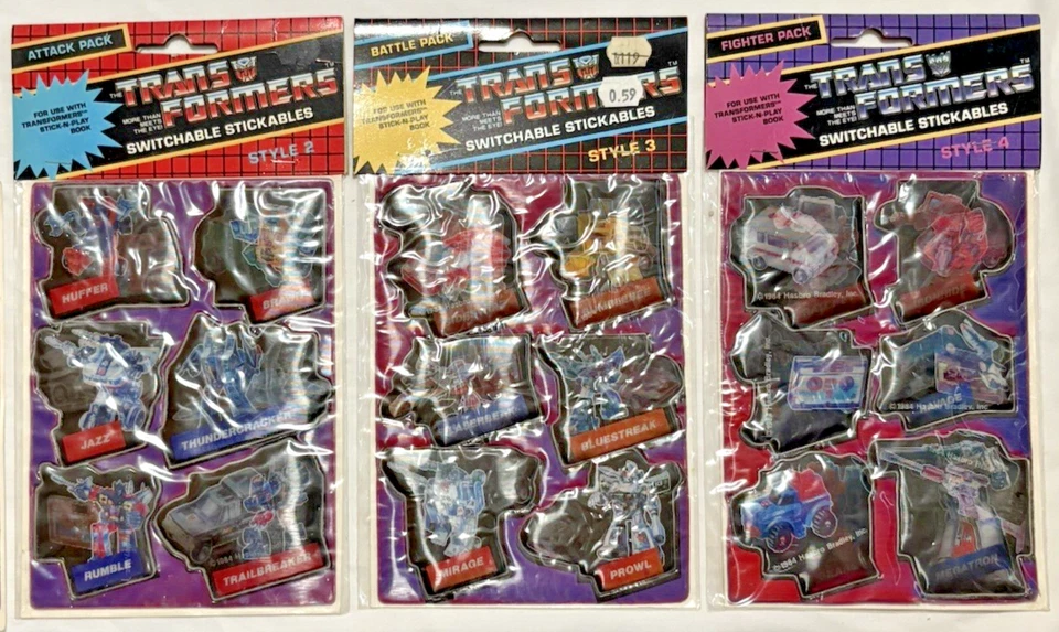 Vintage G1 Transformers - Puffy Stickers Switchable Stickables 1984 Lot of 3 - Image 1 of 4