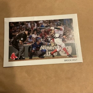BROCK HOLT Signed Card autograph auto RED SOX/ BREWERS - Picture 1 of 5