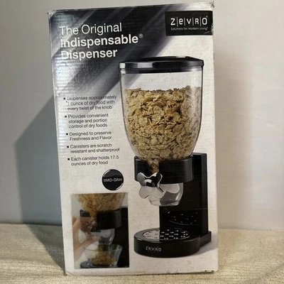 Dispensador de alimentos secos Honey-Can-Do, control único, negro/cromo Foto 1 de 4