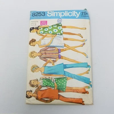 Simplicity Maternity Sewing Pattern 8253 Womens Dress Jumper Pants Top Womens 14 - Image 1 of 4
