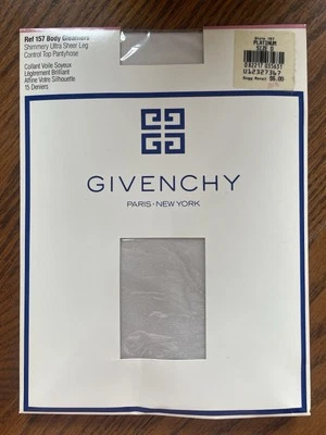 Vintage Givenchy 157 Body Gleamers Shimmery Sheer Leg Control Top Pantyhose Sz D - Image 1 of 4