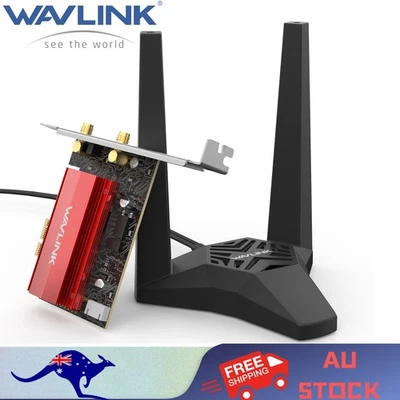 8800Mbps WiFi 7 PCIe Network Card BT5.4 for Desktop PC Tri-Band Intel BE200 Card - image 1 of 4