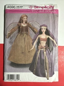 Simplicity 4696 Fantasy Elf Gypsy Belly Dancer 11.5" Doll Clothes Pattern UNCUT - Picture 1 of 2