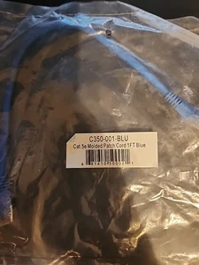 Cat5E Molded Patch Cord 1FT Blue - Picture 1 of 3