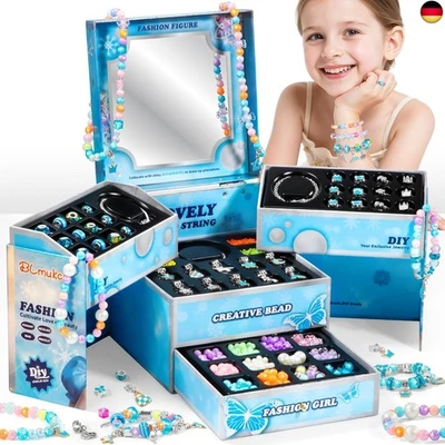 BLmukce Schmuck-Bastelset für Kinder ? Charm-Armband & Perlen DIY Set für M - Bild 1 von 4