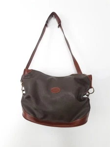Vtg MULBERRY large shoulder handbag scotchgrain & Oak brown leather bucket tote - Picture 1 of 23