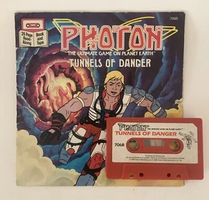 1986 Photon: Tunnels Of Danger Read-Along Adventure Book & Tape Set Buena Vista - Bild 1 von 8