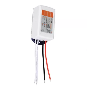 White AC-DC Converter LED Driver Adapter AC 120V/240V to 12V 18W Transformer - Picture 1 of 9