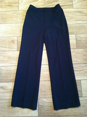 NUEVO Talla 4 CASLON Mujer Azul Oscuro Pantalones Elásticos Pierna Recta Pantalón Foto 1 de 3