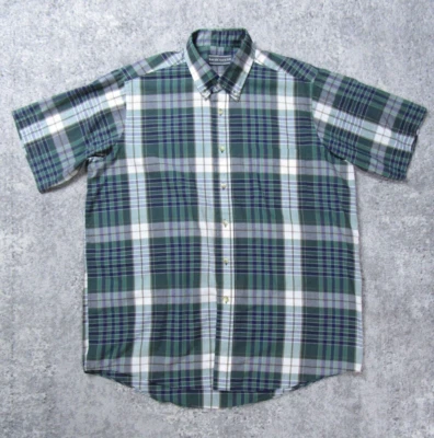 Camisa David Taylor Para Hombres LT Vestido Grande y Alto Verde A Cuadros Manga Corta Cuello Top Foto 1 de 4