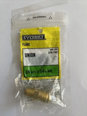 EVERBILT 3/8 in. Flare x 1/4 Inch MIP Brass Adapter Fitting - Image 1 of 2