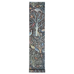 2'5"x17'9" Gray Hand Knotted Wool Peshawar Birds Paradise XL Runner Rug G89708 - Picture 1 of 6